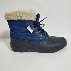 Vintage Sorel Tromper Snow Boots blue black wool